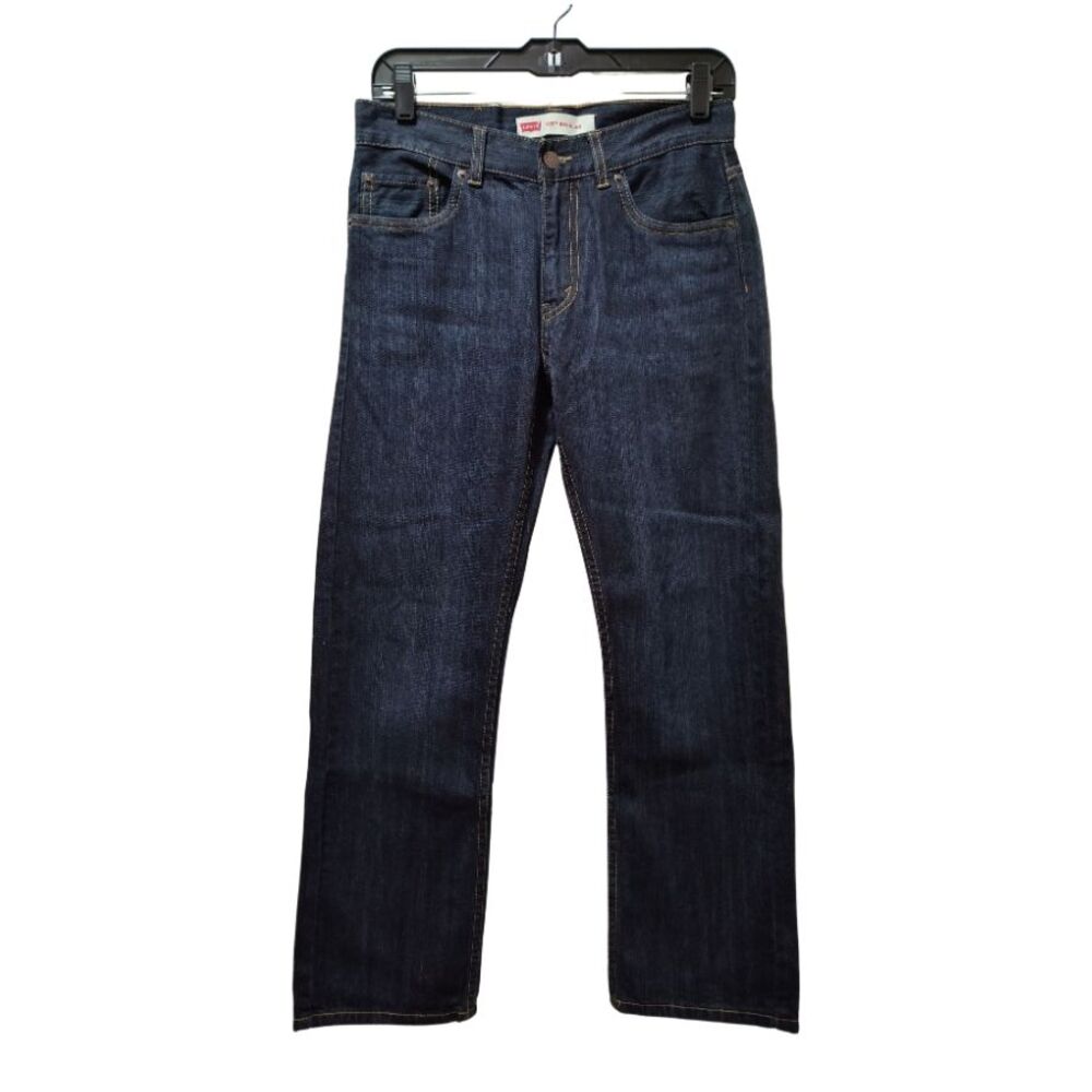 Levi’s 505 Jeans Boys 14 Reg 29x27 Blue Dark Wash Straight Denim